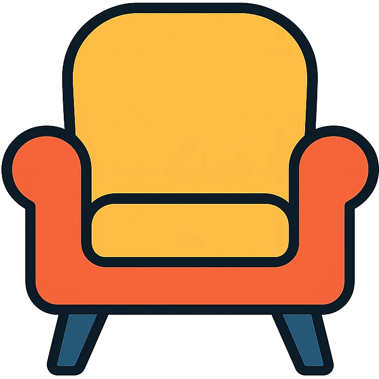 A comfortable chair, furniture for sitting emoji
