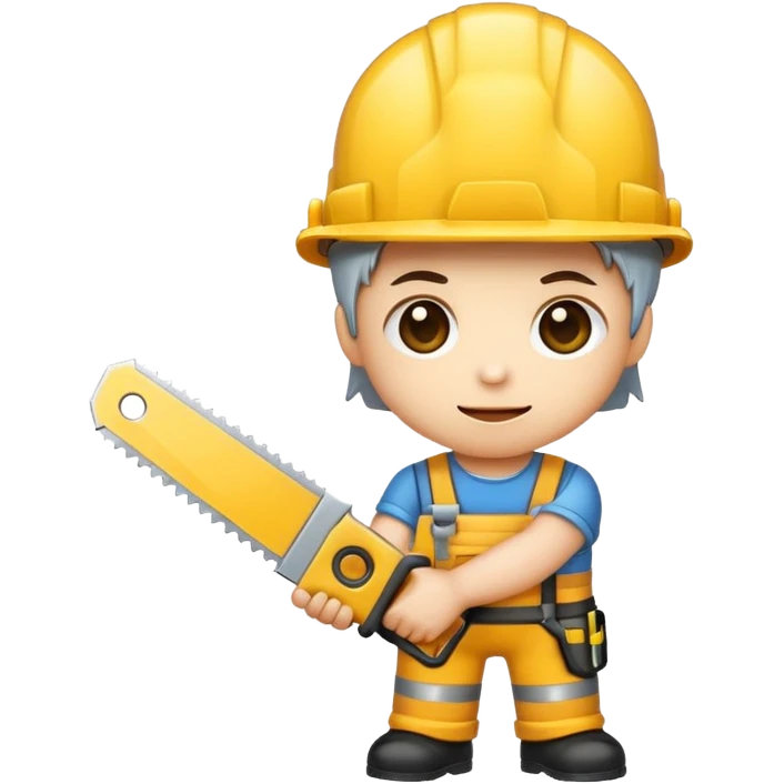 Testere related to İnşaat Aletleri, chibi emoji style, with glowing effects emoji