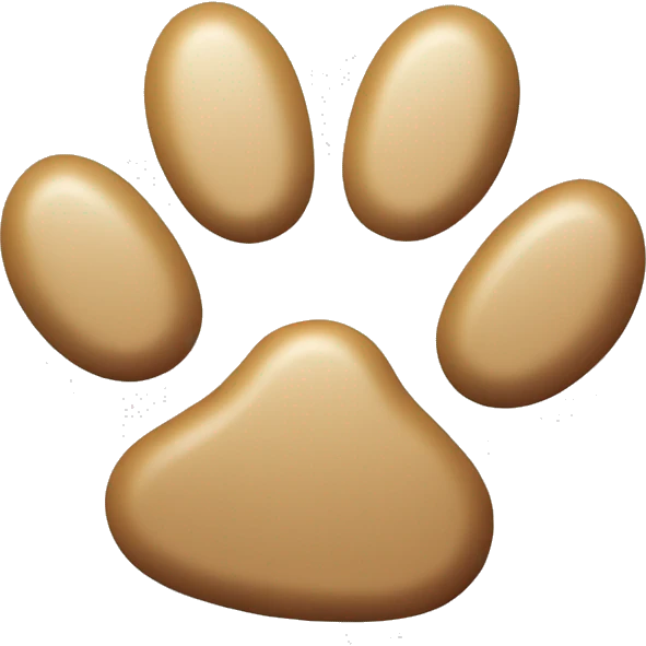 Cat paw print ordament  emoji