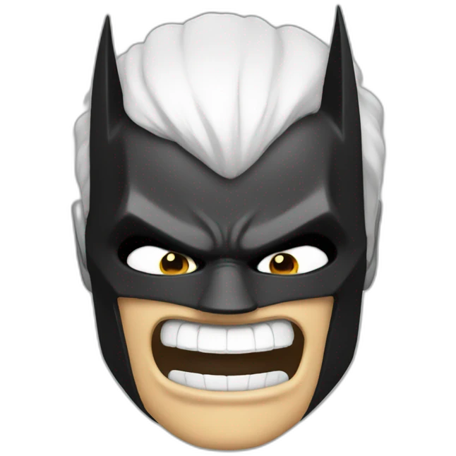 Crazy looking batman emoji