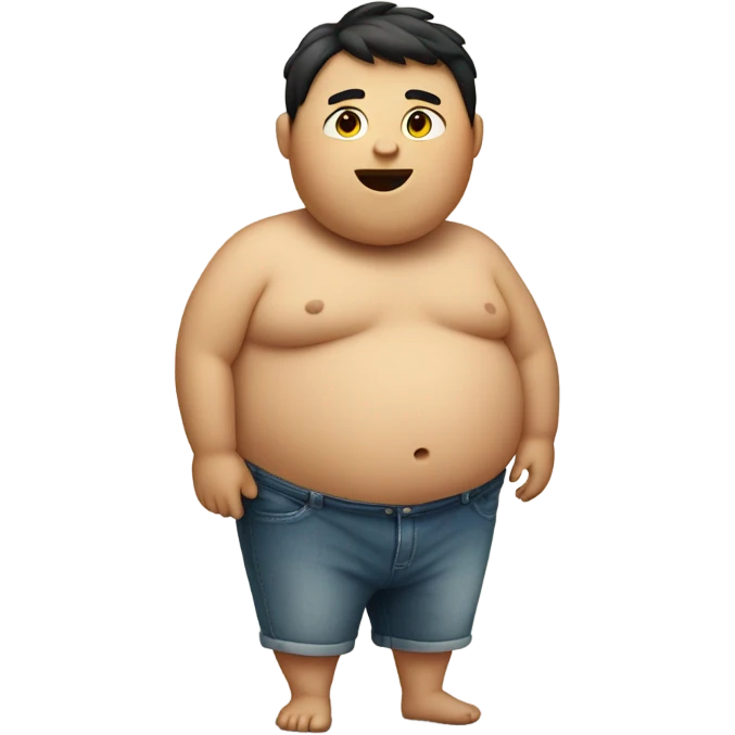 Fat boy with belly out  emoji