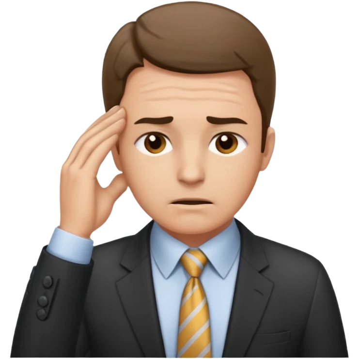 overwhelmed stock trader emoji