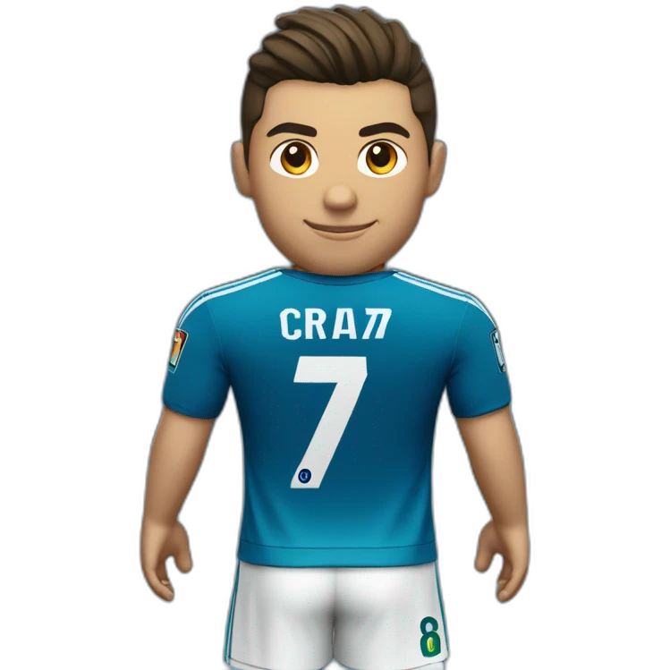 Cr7 maillot bleu  emoji