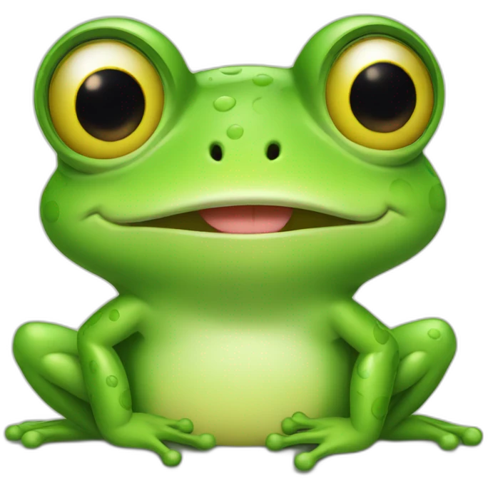 funny frog emoji
