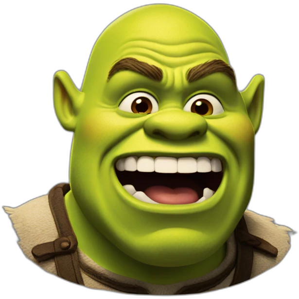 shrek runs and screams emoji