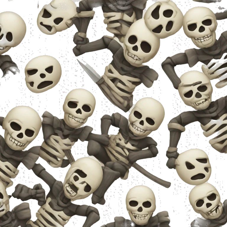 Skelton fighting emoji