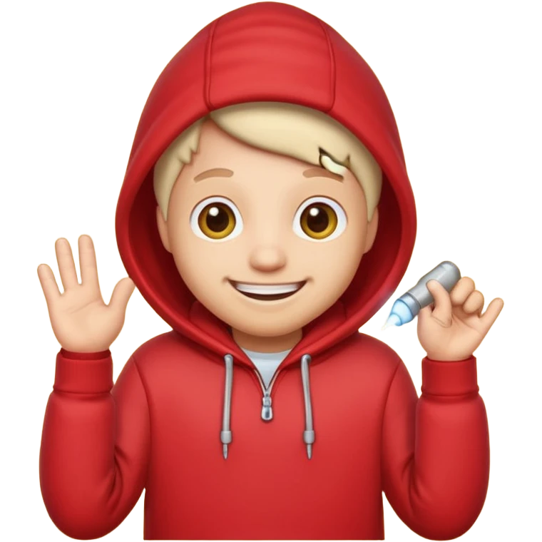 worm in a red hoodie emoji