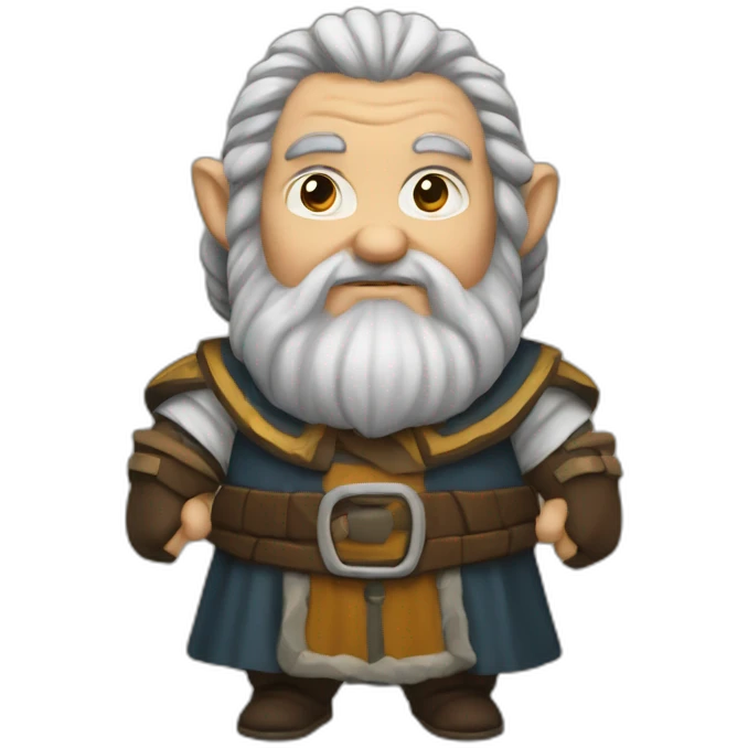 Middle-aged hill dwarf cleric emoji