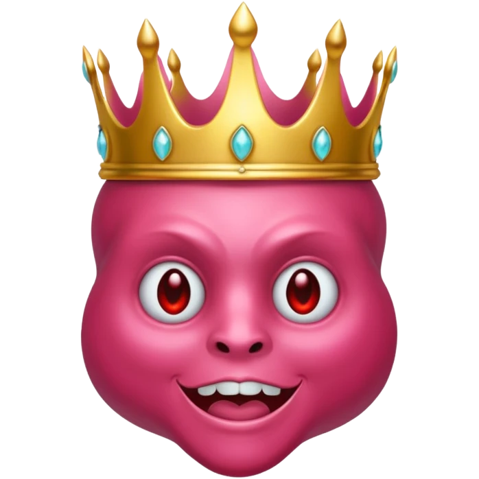 Diable rose fantôme et avec une couronne emoji