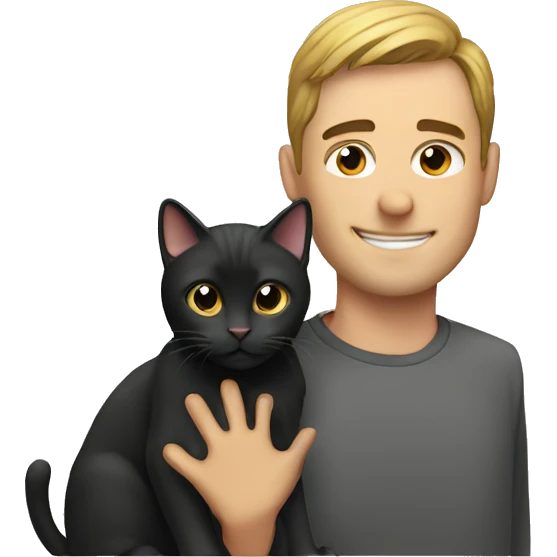 Man and cat emoji