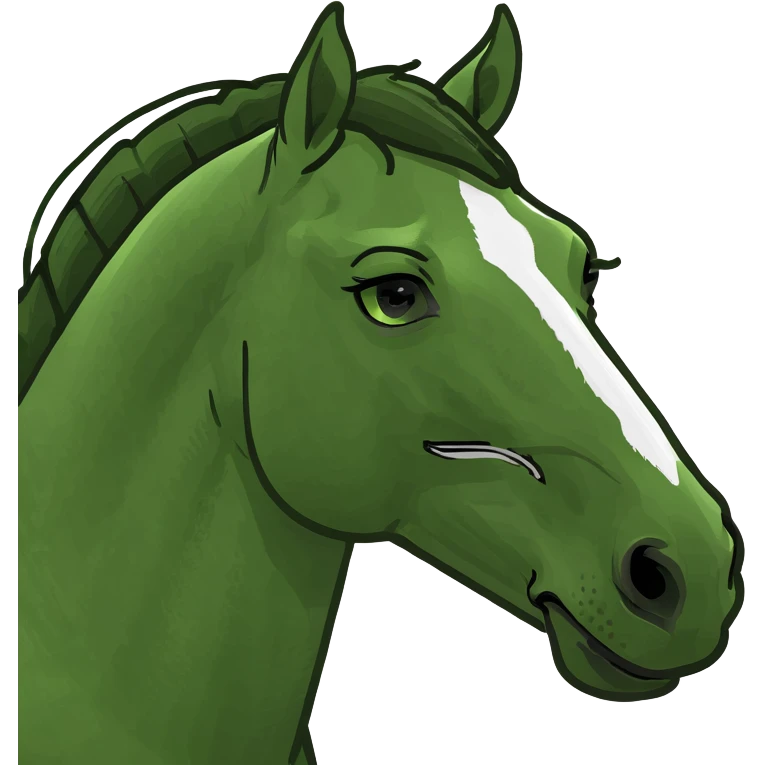 un caballo con un lado a lado emoji