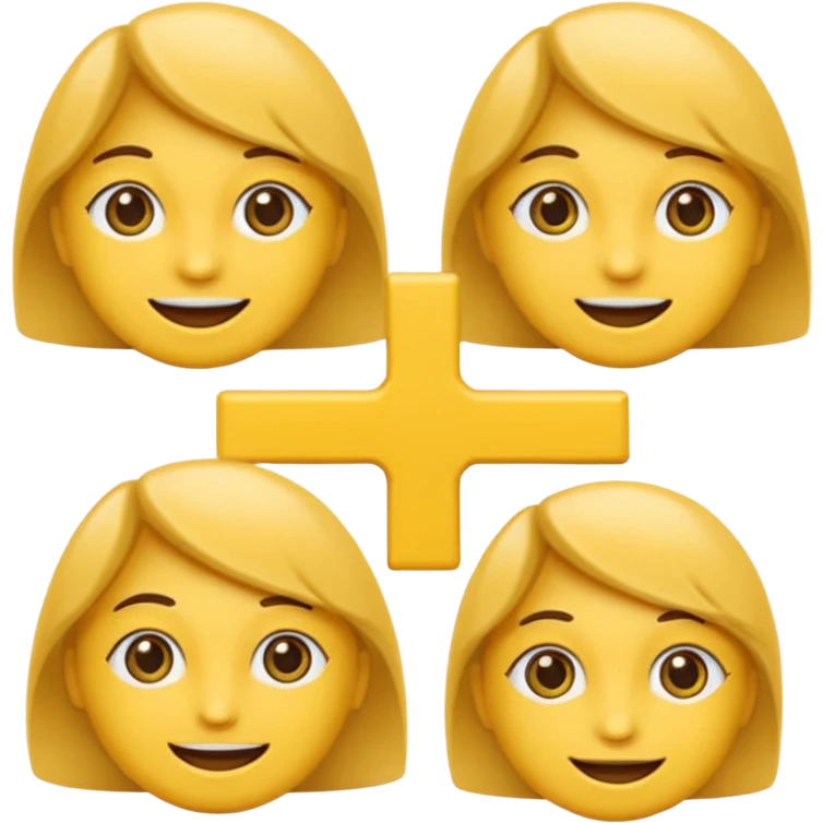 Emoji estilo WhatsApp com rosto amarelo clássico, expressão neutra com sobrancelhas muito bem marcadas, arqueadas e definidas, olhos semicerrados com leve atitude, boca com leve sorriso de confiança. emoji