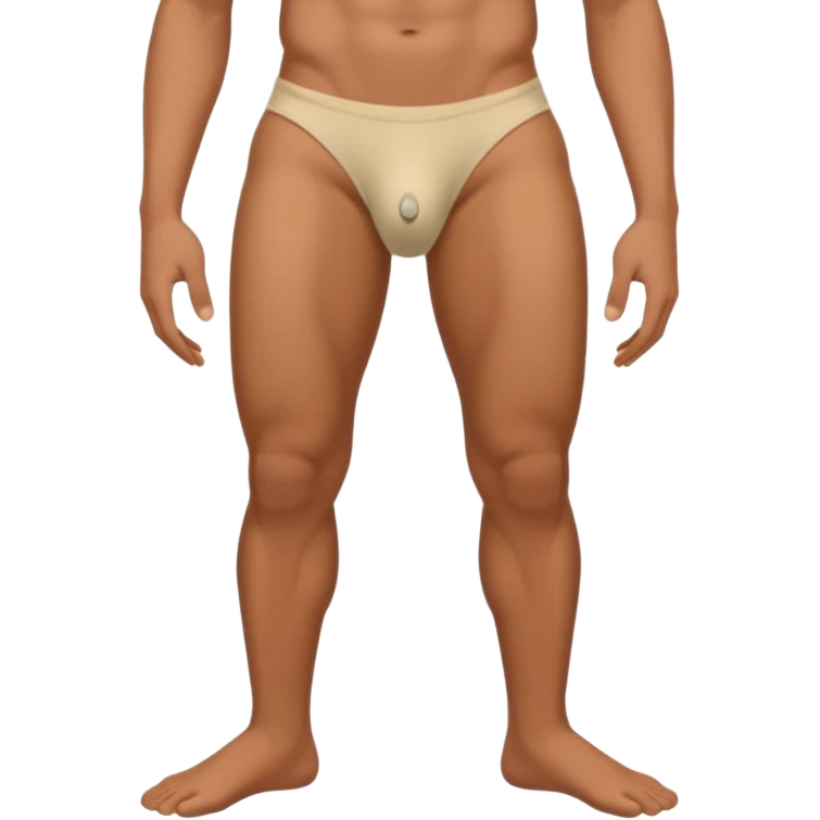 Naked man with penis between his legs emoji