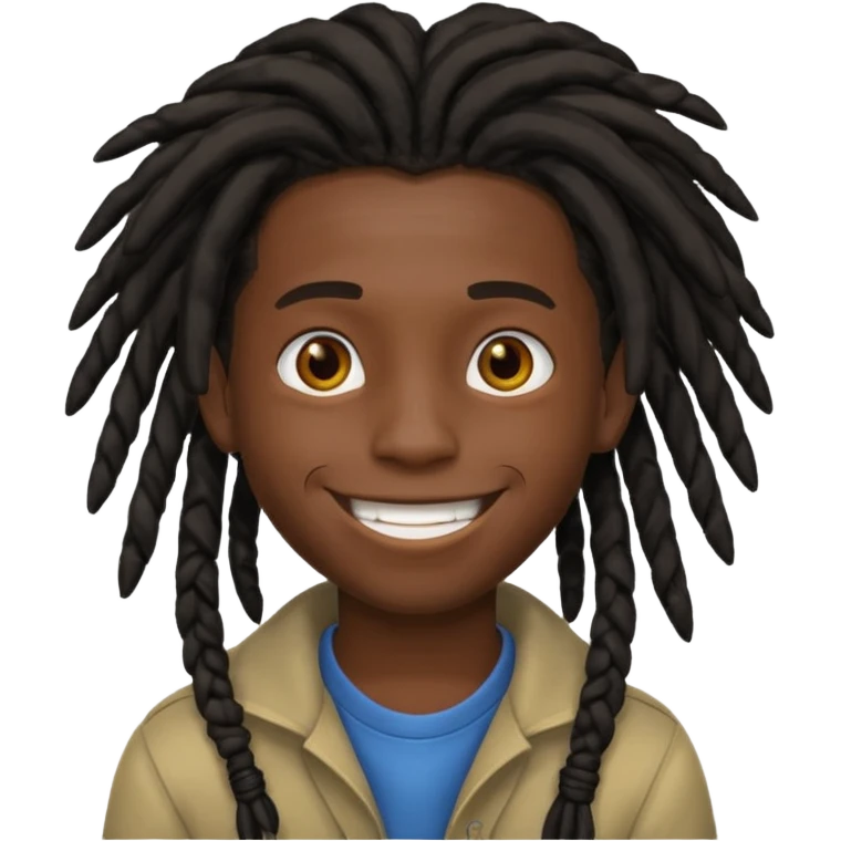 karate boy, black skin, dreadlocks emoji