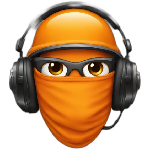 orange protective dj  emoji