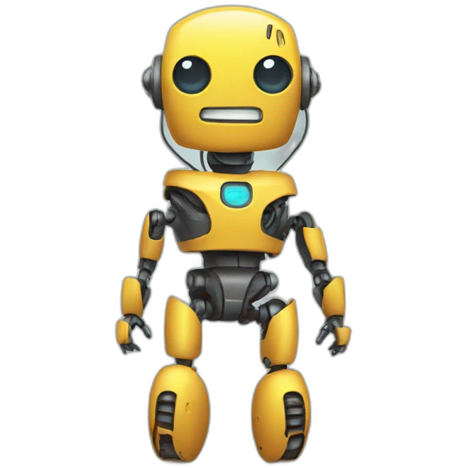robot wearing a bikini emoji