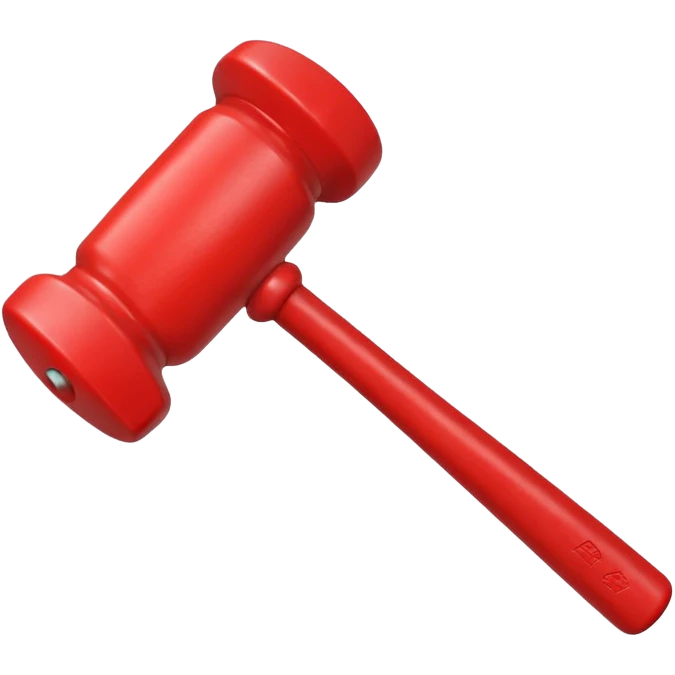 red toy hammer emoji