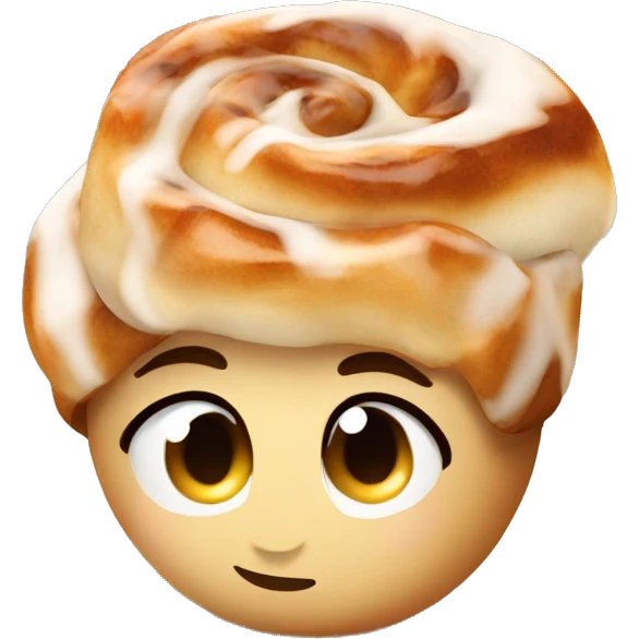 Draw a cinnamon roll with a lot of glaze emoji