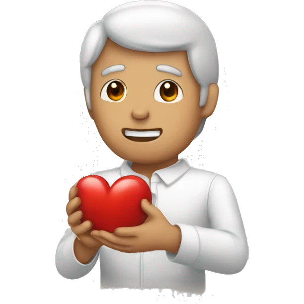 Manos asiendo un corazón  emoji