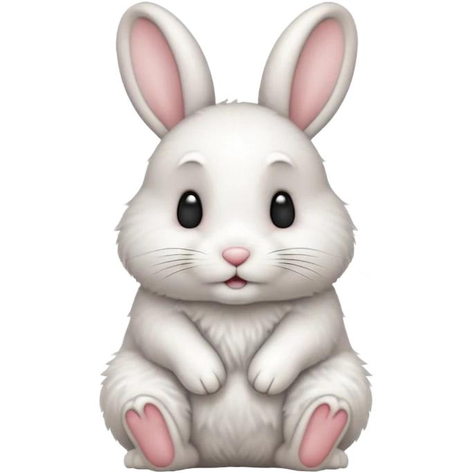 bunny rabbit with fluffy tail emoji