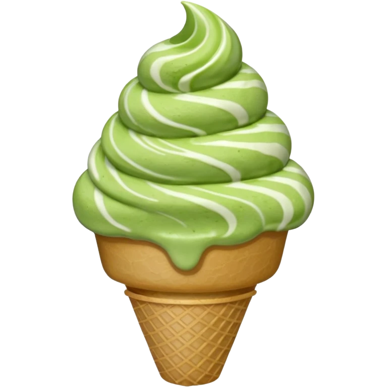 heart shape matcha ice cream emoji