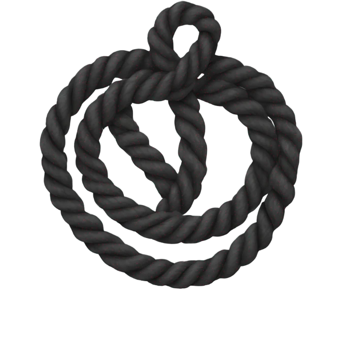Monochrome rope emoji