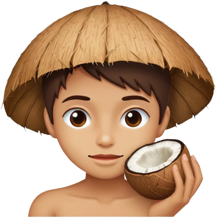 Coconut  face emoji