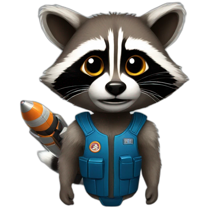 Rocket racoon emoji