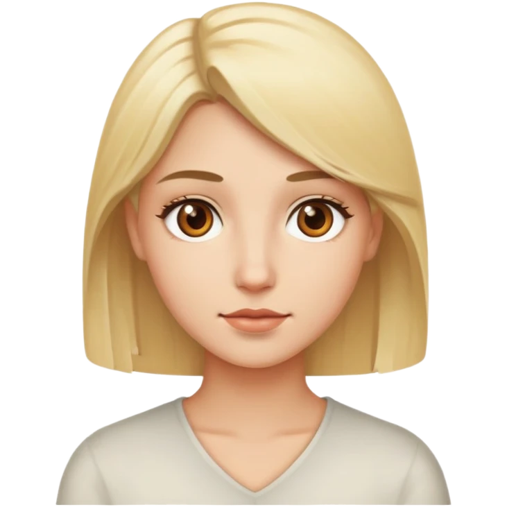 Blonde with brown eyes emoji