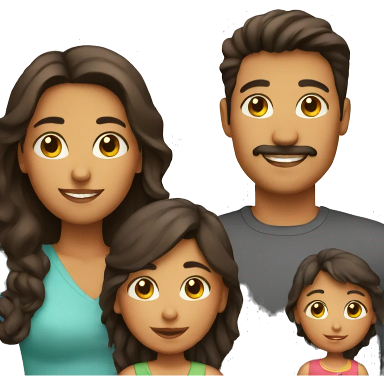 Hispanic Family of 4 emoji