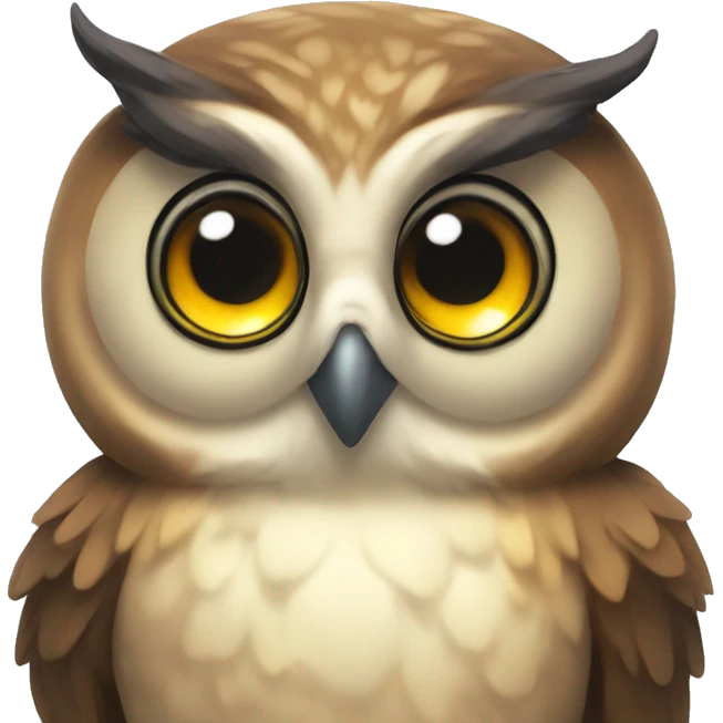 Owl with aura emoji