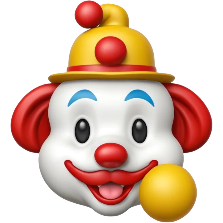 chewing toy for dog, clown emoji