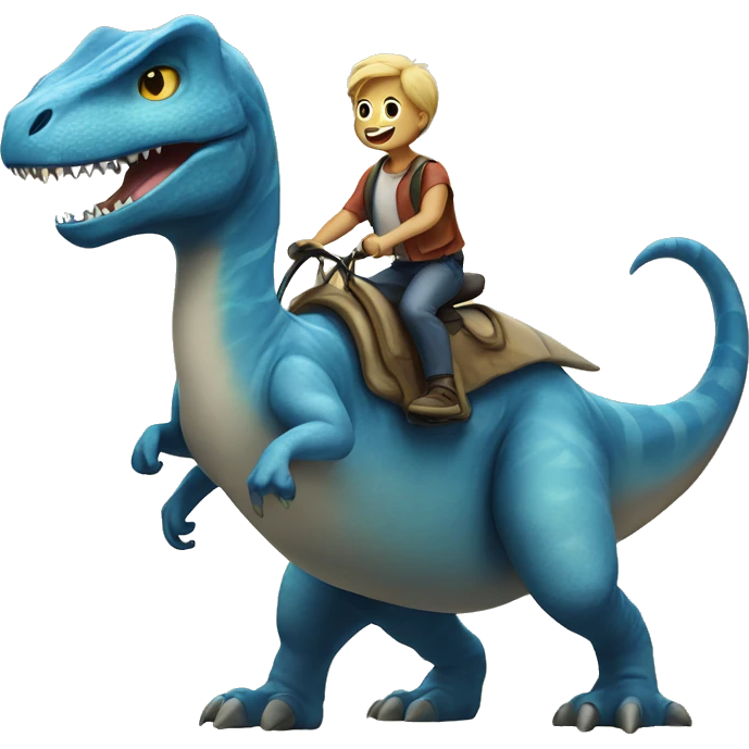 Cat riding a dinosaur  emoji