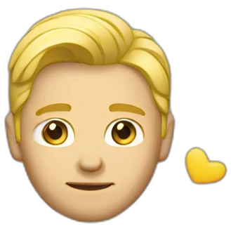 Homme blond fait semblant d'embrasser  emoji