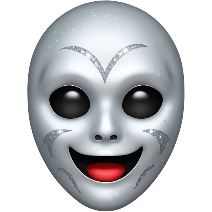 mask Ghost face glitter  emoji