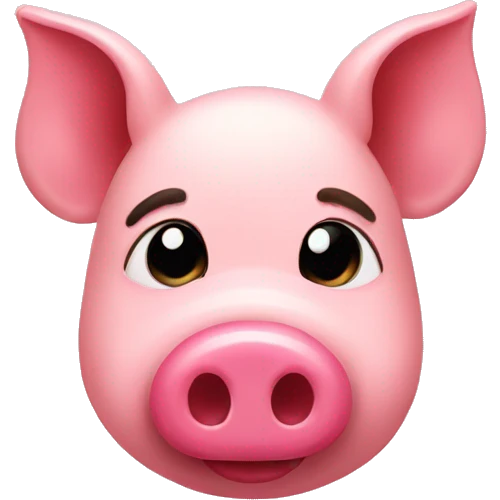 Lipstick on a pig emoji