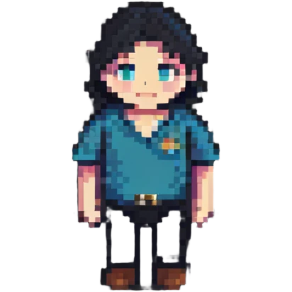 8-bit style human character, short proportions emoji