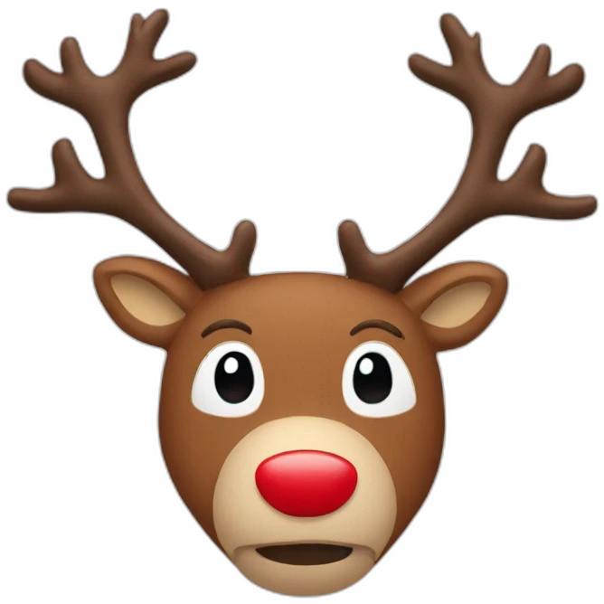 rudolph face emoji
