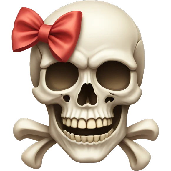 Skull with bow emoji