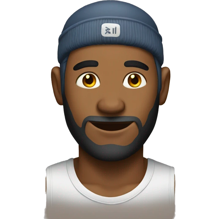 man with tattoos on head emoji