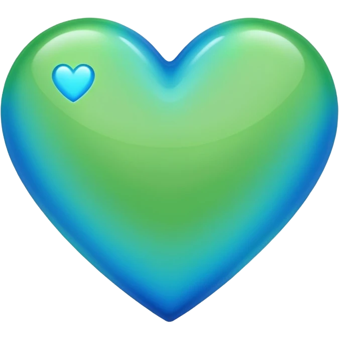 Corazón verde y azul emoji