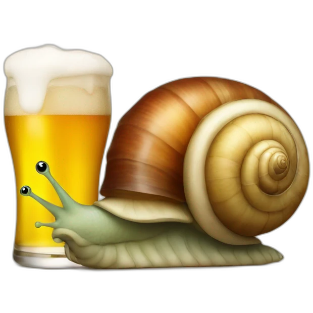 snail with beer emoji