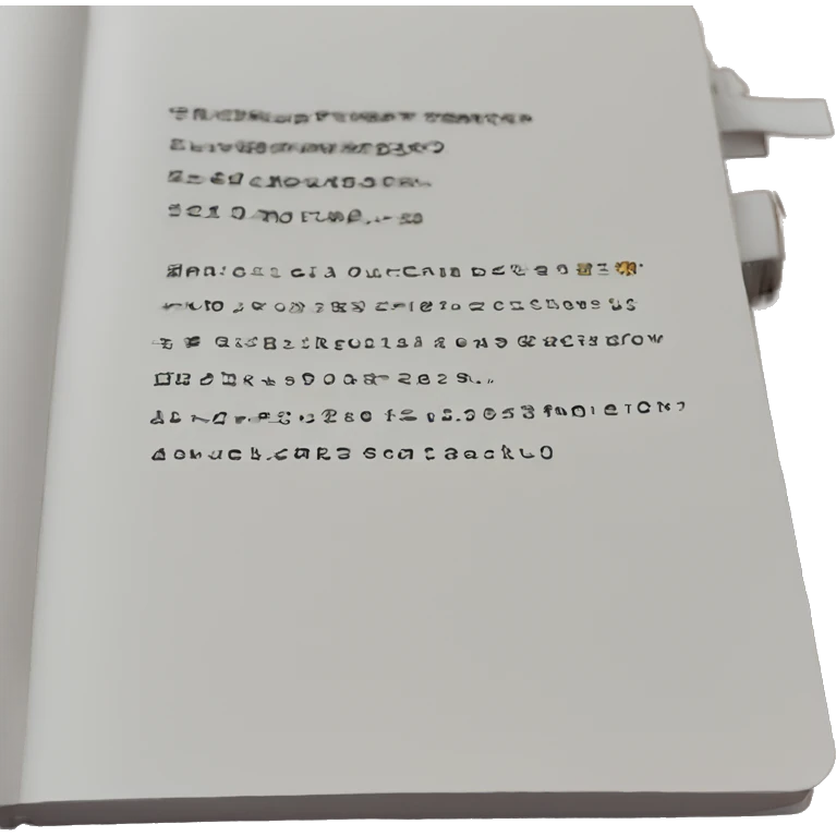 Journal with white cover and big 2025 text emoji