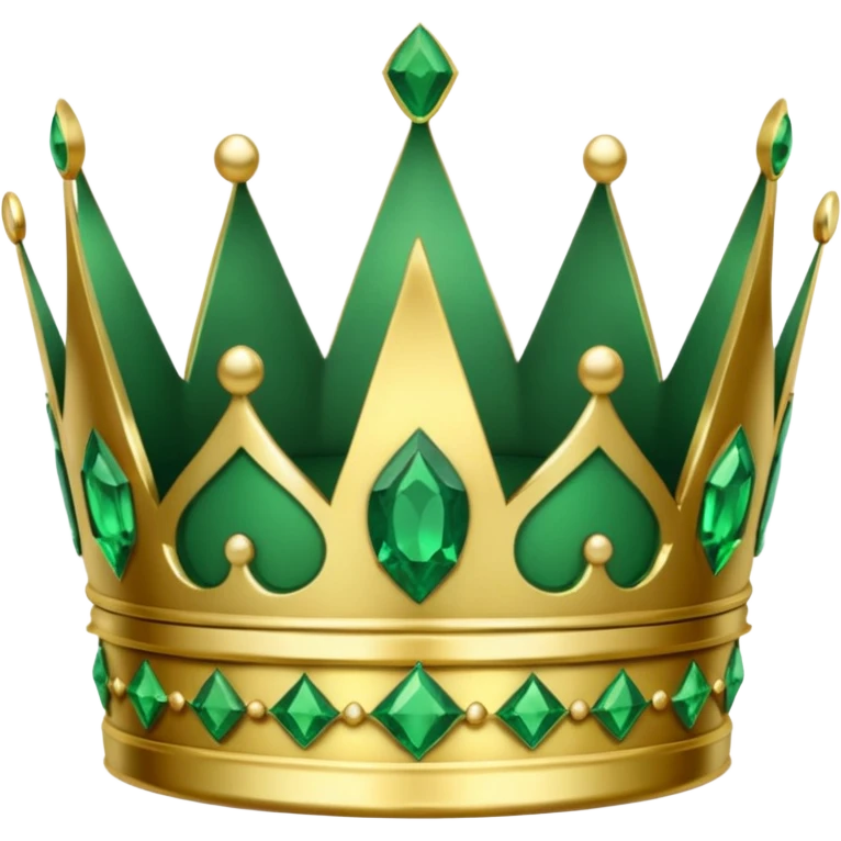 green and gold crown emoji