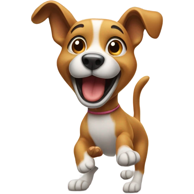 Dog dancing emoji