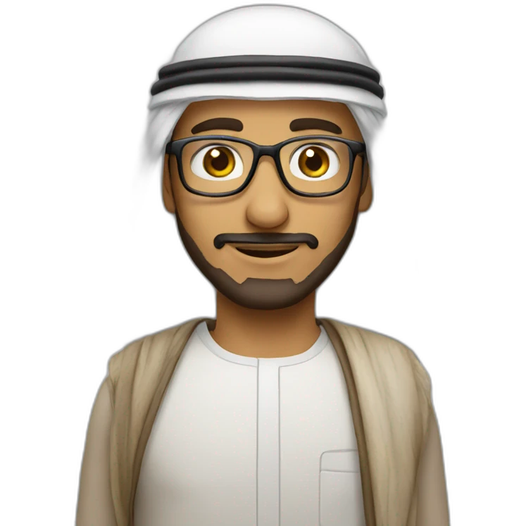 Arab man glasses emoji