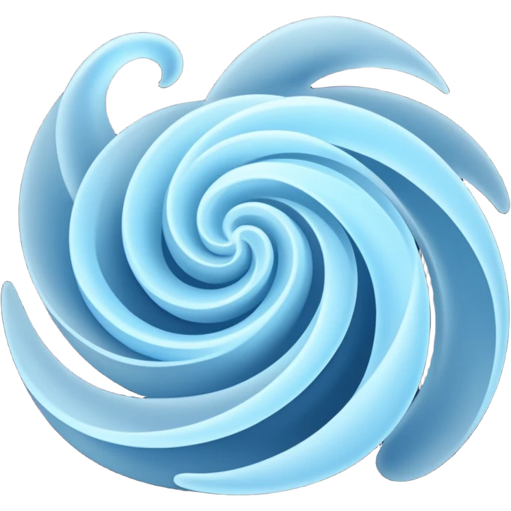 wind blowing away, stylized as swirling lines and gusts, no human emoji