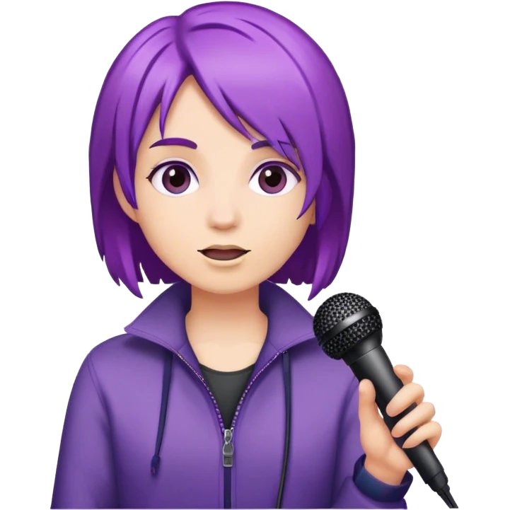 violet 🎤 emoji
