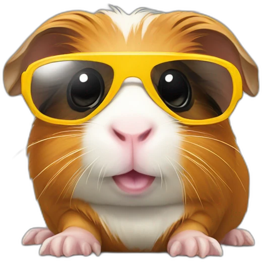 Guinea pig with a zonnenbril emoji