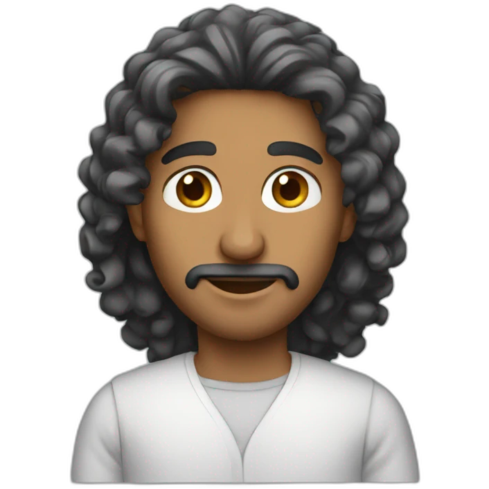 Arab with long curly hair emoji